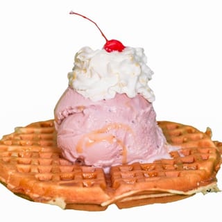 Hot Waffle W/ Ice Cream